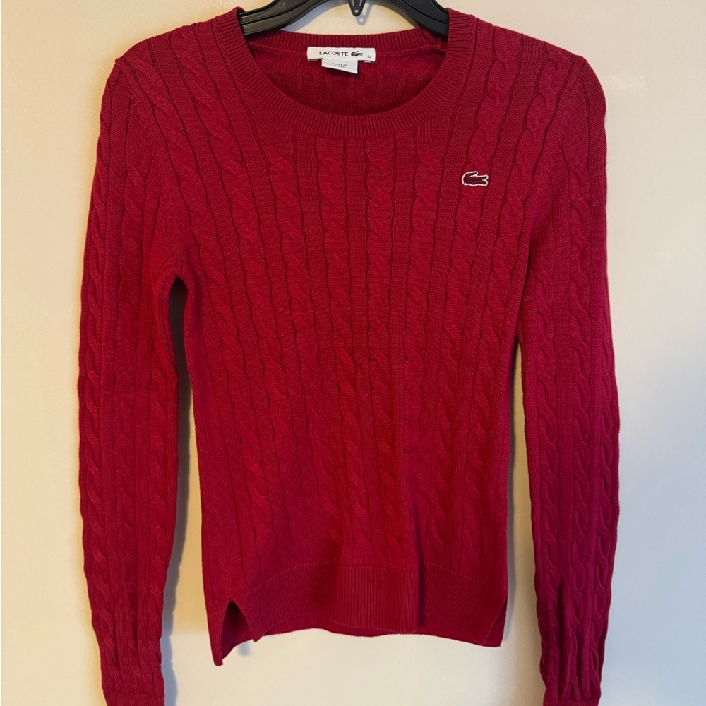 Lacoste Women's Cotton Cable Knit Sweater